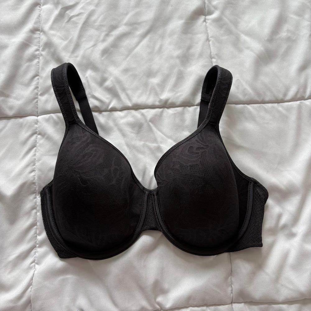 Wacoal Awareness Underwire Bra Womens 34DD Black Floral Jacquard 853367